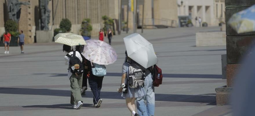 places et rues a plus de 40 degres a Saragosse