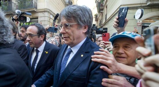 Cetait le premier discours de Puigdemont a son retour en