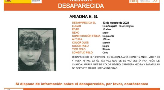 Ils recherchent Ariadna une adolescente de 15 ans disparue a