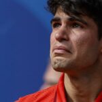 JEUX OLYMPIQUES DALCARAZ Alcaraz apres la defaite contre Djokovic