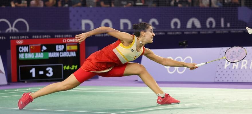 Jeux Olympiques Carolina Marin seffondre alors quelle etait proche