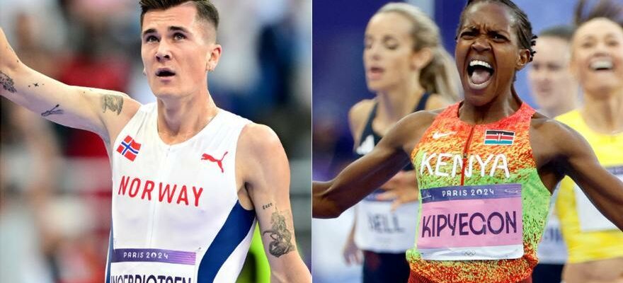 Jeux Olympiques Ingebrigtsen et Kipyegon se rattrapent la nuit