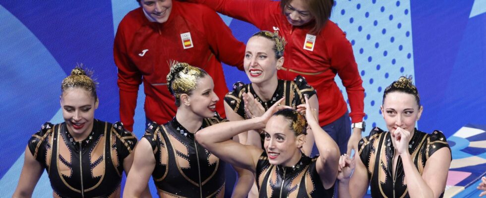 LEspagne remporte le bronze en natation artistique par equipes et