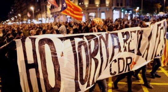 La CDR organise une manifestation a Barcelone pour protester contre