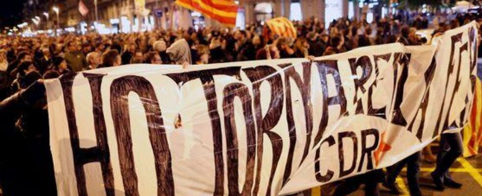 La CDR organise une manifestation a Barcelone pour protester contre