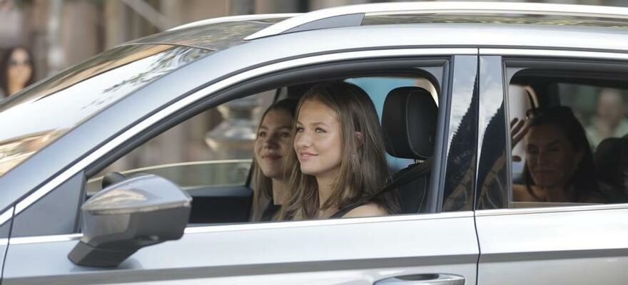 La princesse Leonor conductrice de la famille royale