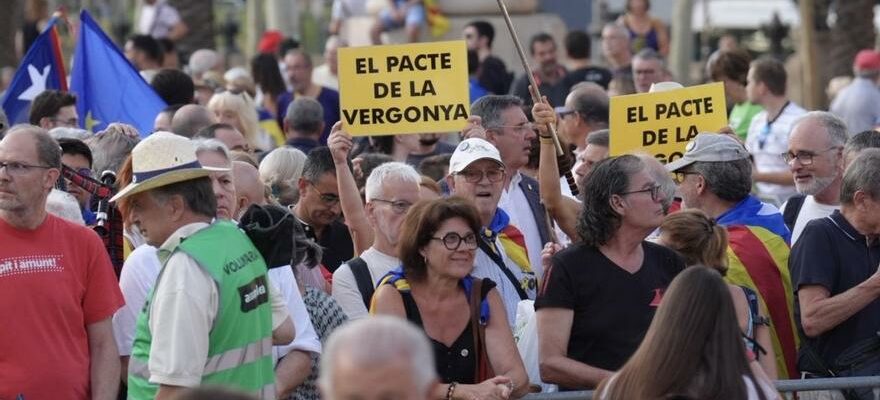 Les partisans des Junts se reunissent a Barcelone pour celebrer