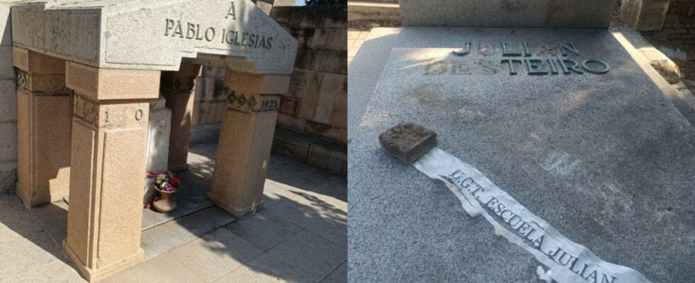 Les tombes de Pablo Iglesias et Largo Caballero sont vandalisees