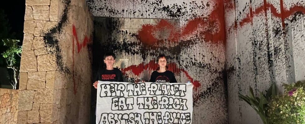 Un groupe de militants ecologistes vandalise le manoir de Messi