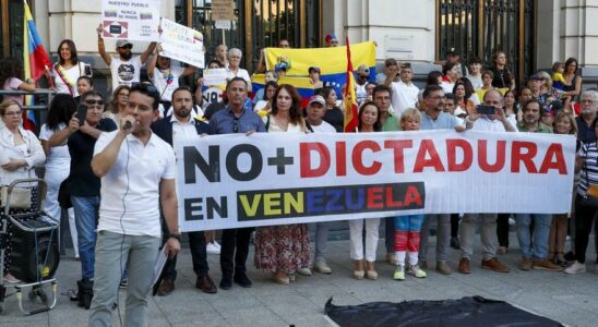 VENEZUELA DEMONSTRATION DE SARAGOSSE Des dizaines de Venezueliens demandent