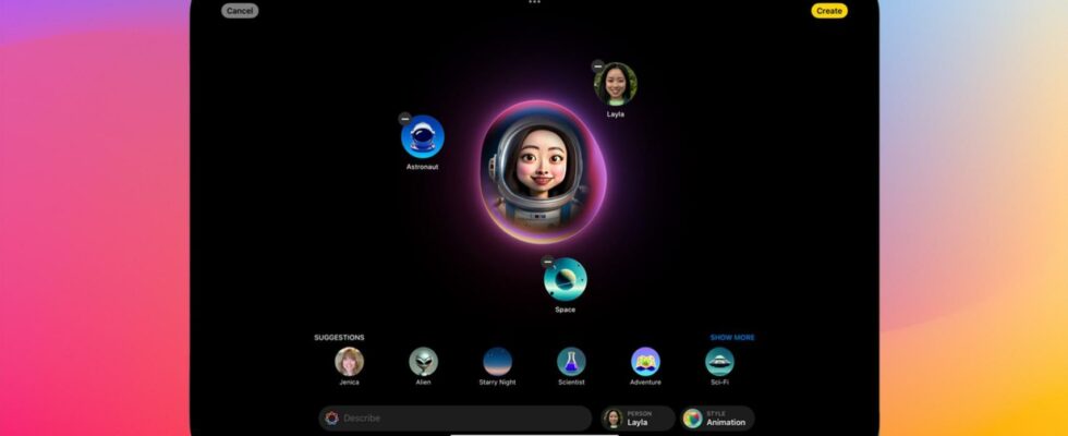 Apple Intelligence AI capable de photographier des amis et des