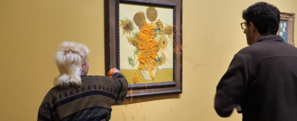 Des militants du climat attaquent deux Van Gogh a Londres