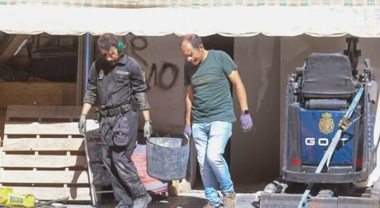 La police recherche le corps dune femme dans une cave