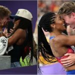 Le double baiser dor de Tara Davis et Hunter Woodhall