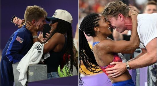 Le double baiser dor de Tara Davis et Hunter Woodhall