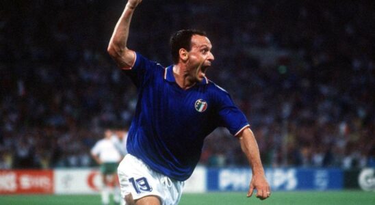 Le legendaire attaquant italien Toto Schillaci meilleur buteur de la