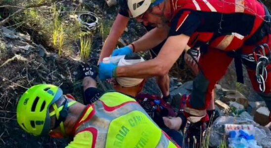 Un cycliste a ete secouru apres etre tombe de son