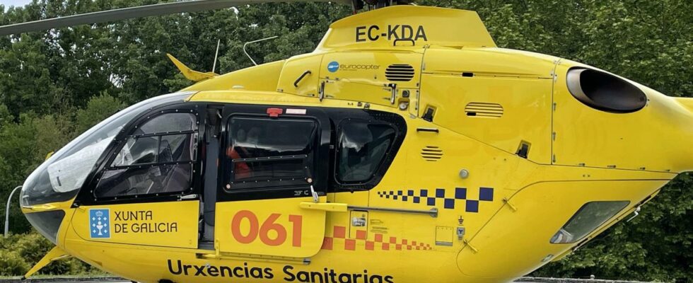 Un homme est evacue par helicoptere apres avoir ete ecrase