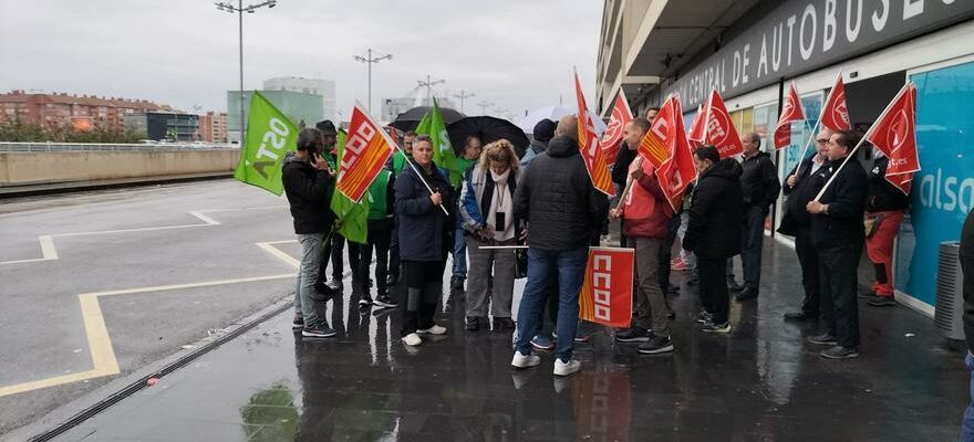 Greve des bus de Saragosse La greve generale des