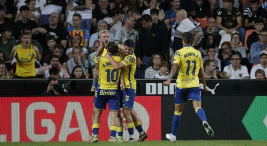 Las Palmas refait surface a Mestalla et coule Valence