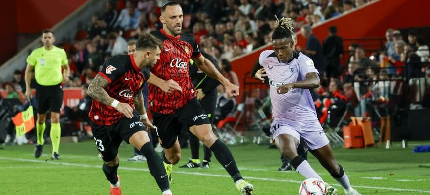 Majorque survit 70 minutes a dix contre un Athletic superieur