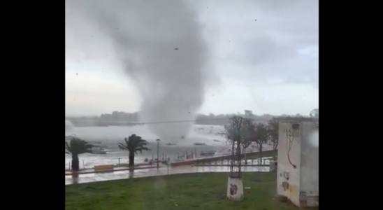 Une tornade marine seme la peur a Huelva et fait