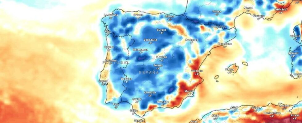 jusqua 8 degres de temperature en moins et de fortes