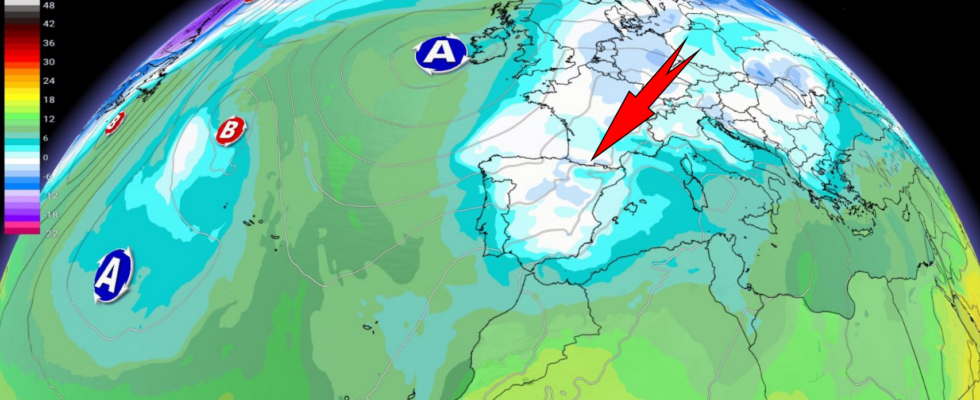 Aemet previent par DANA chutes de neige et 100 lm