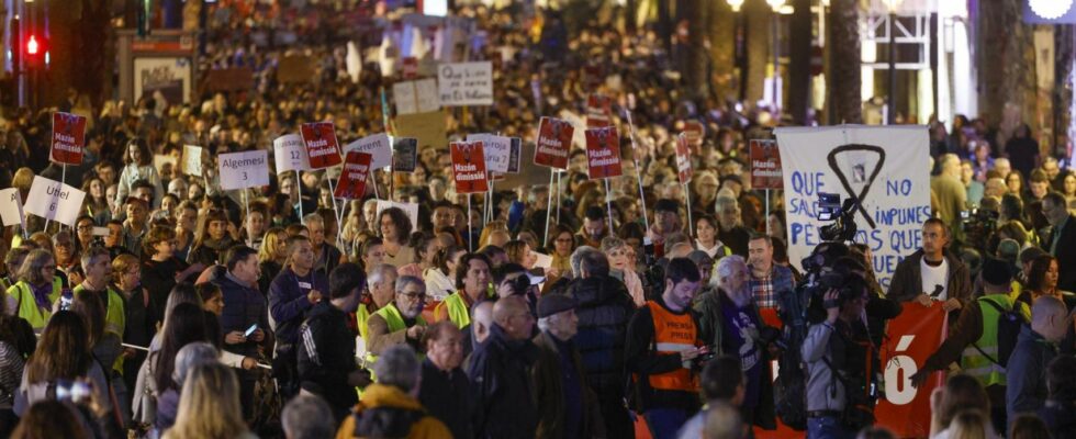 Deuxieme manifestation a Valence contre Mazon pour la direction de