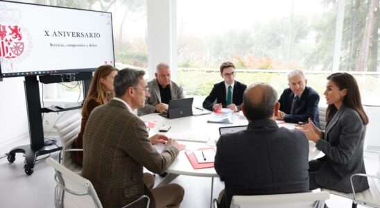 La Reine Letizia rencontre des entites sociales pour connaitre de