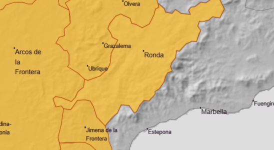 Lavertissement orange de pluie reste dans la region de Ronda