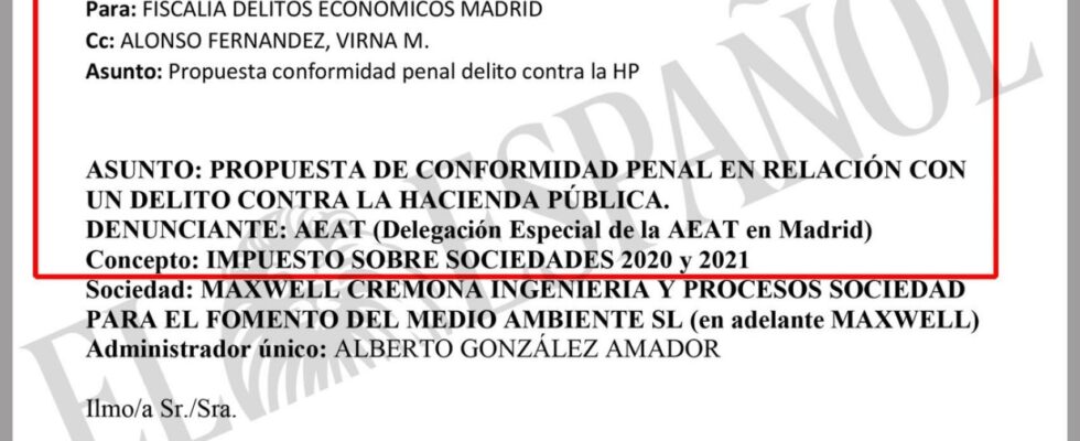 Le document que Sanchez Acera a envoye a Lobato a