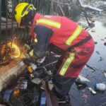 Les images du travail des pompiers dAlicante ce matin a