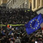 Les pro europeens descendent dans les rues de Georgie apres larret