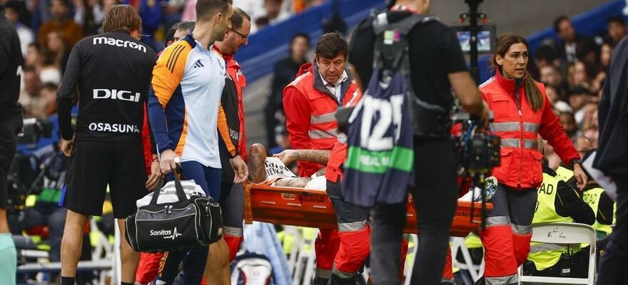 Militao Rodrygo et Lucas Vazquez blesses lors du match contre