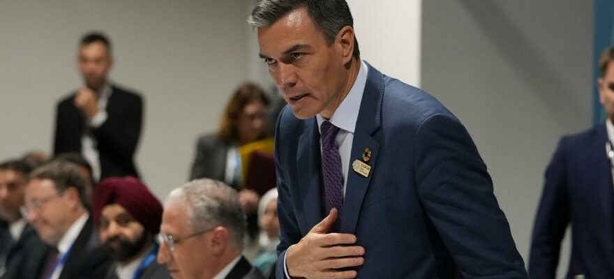 Pedro Sanchez appelle a lambition a la COP29 a Bakou