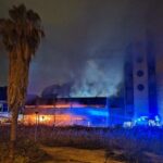 Un incendie ravage les environs de lauditorium Rocio Jurado de