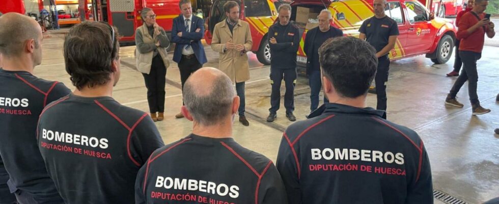 Une equipe de pompiers de Huesca se rend a Valence