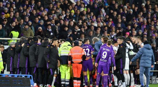 Edoardo Bove joueur de la Fiorentina seffondre en plein match