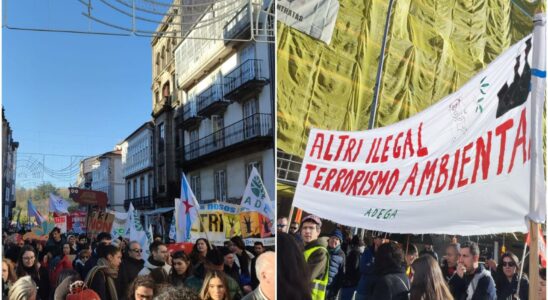 Manifestation massive a Santiago contre le projet Altri en Galice