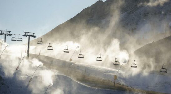 Neige Aragon Aramon teste ses nouveaux canons a neige