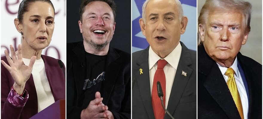 Sheinbaum Musk Netanyahu et Trump parmi les candidats pour le