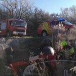 Cinq blesses apres le renversement dune voiture entre La Puebla