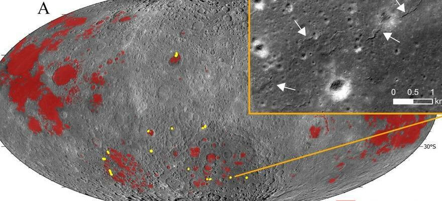 Ils enregistrent une activite geologique recente du cote obscur