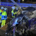 La voiture a tourne plusieurs cloches