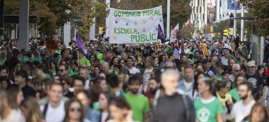 Lannee de travail pour leducation publique en Aragon