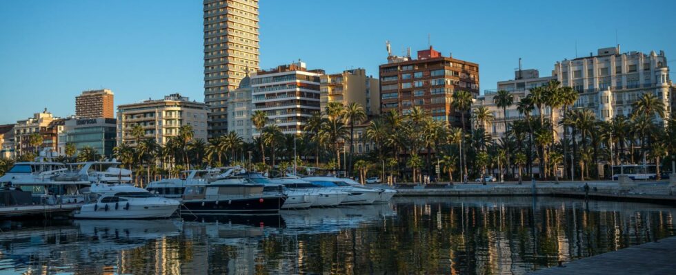 Lincendie dun navire a Alicante provoque une dense colonne de