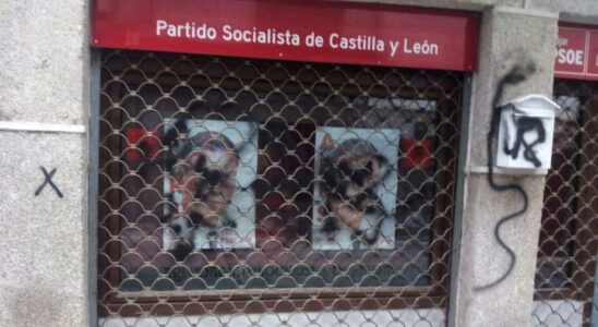 Nouvelle attaque de vandalisme contre le siege du PSOE a