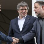 Puigdemont et Junqueras se reunissent a Waterloo Belgique pour renforcer