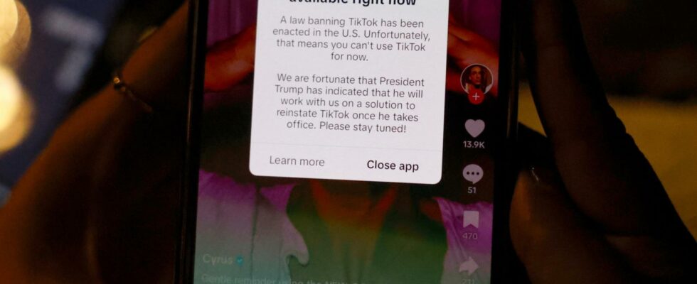 TikTok retablit son service aux Etats Unis apres que Trump ait